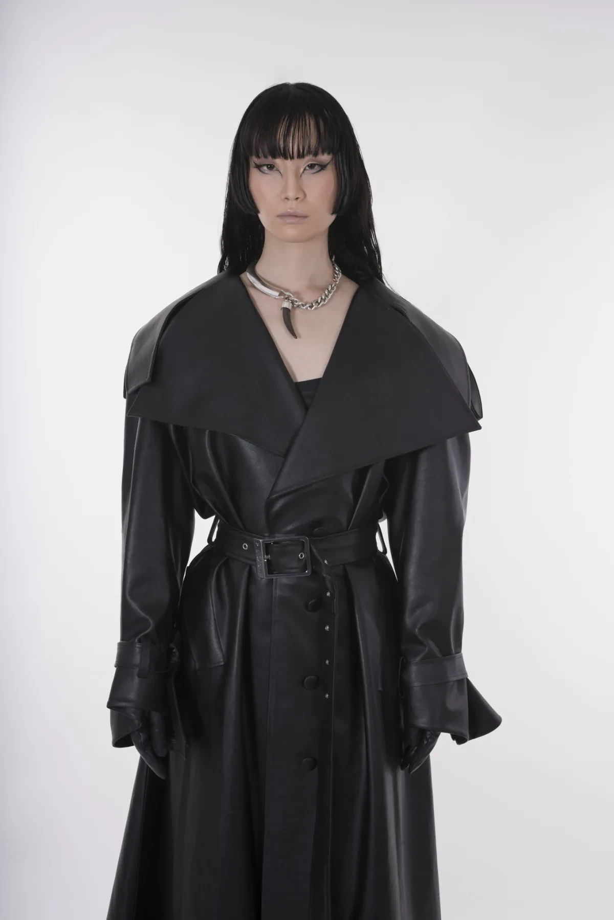 Eco Leather Trench Coat