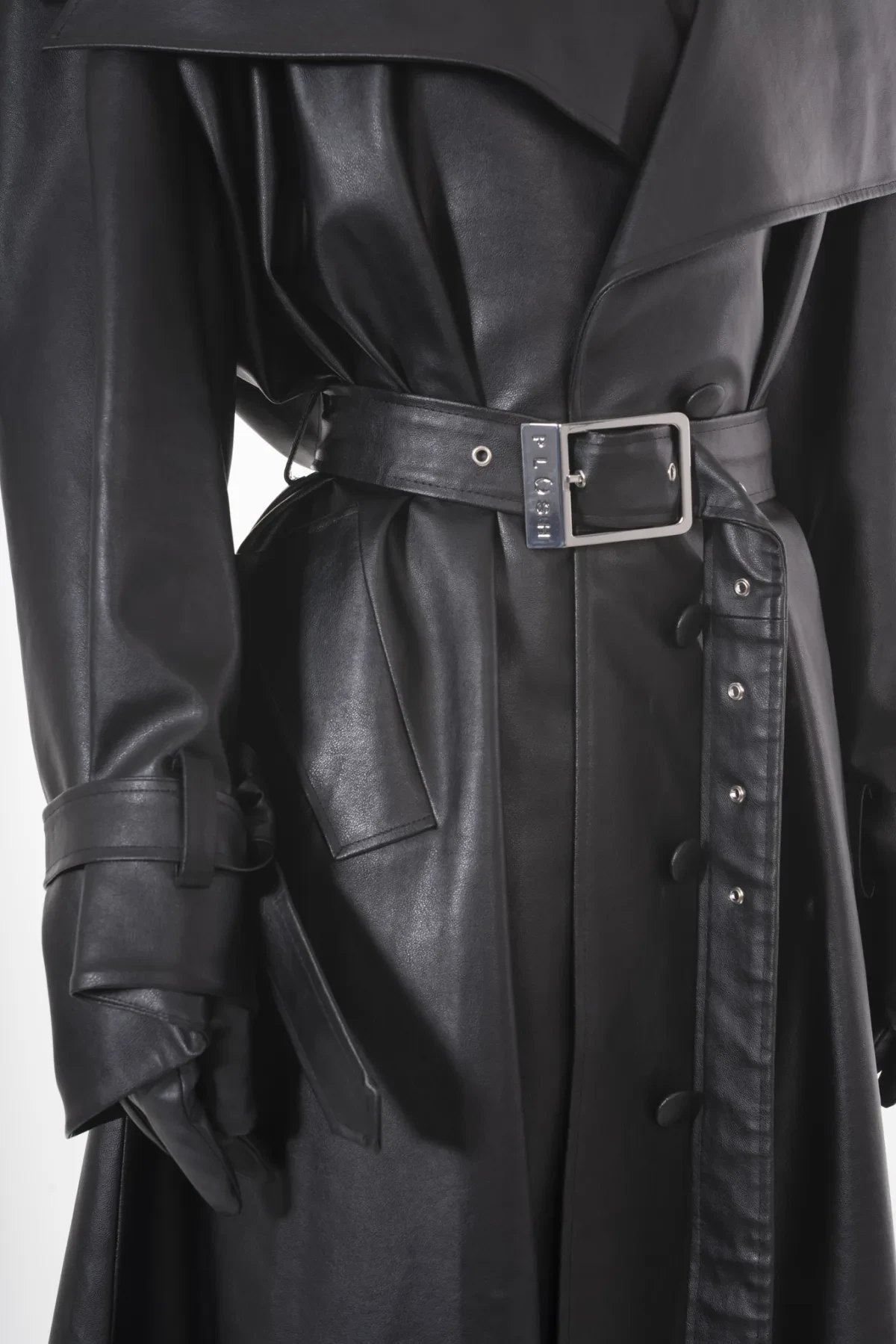 Eco Leather Trench Coat